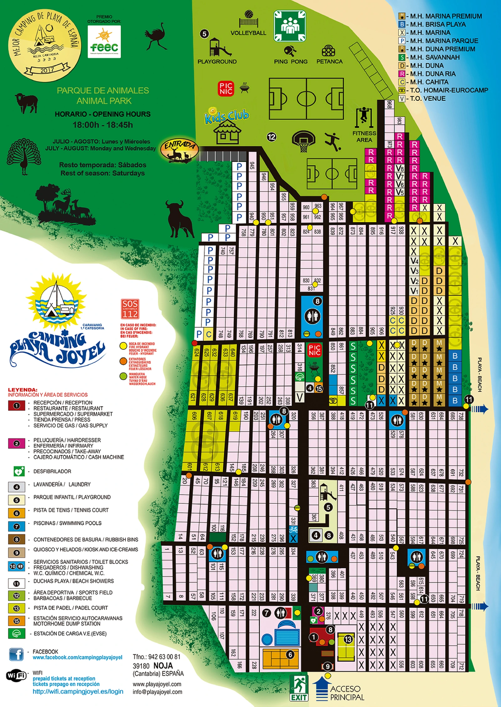 mapa camping playa joyel